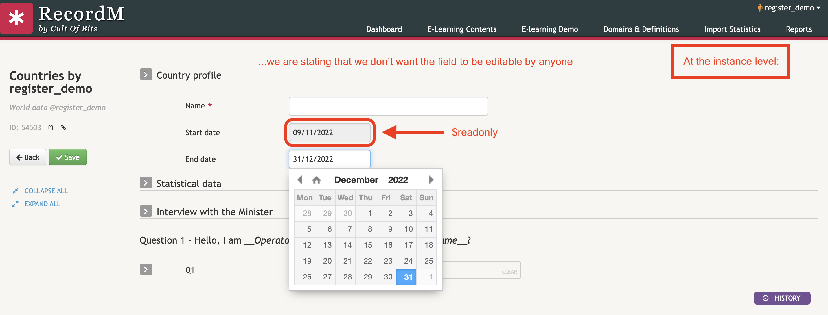 readonly Readonly Fields Learning CoB